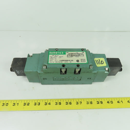 Numatics I34BB400K014D Pneumatic Air Solenoid Valve 120V 150 PSIG