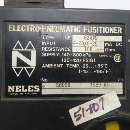 Neles NE 624/U 4-20/0-20mA DC Electropneumatic Positioner