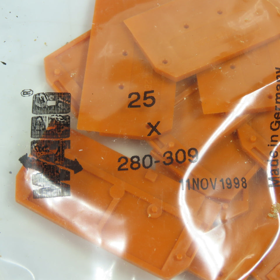 WAGO 280-309 End and Intermediate Plate Orange Lot Of 125