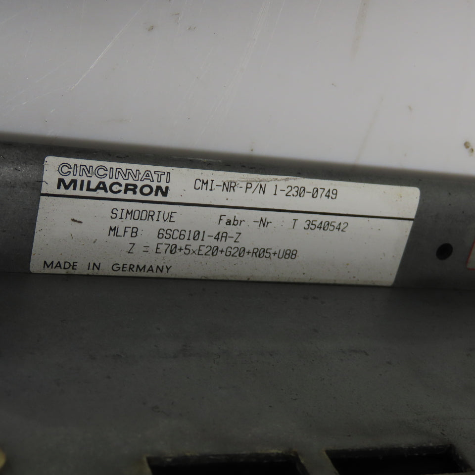 Cincinnati Milacron 6SC6101-4A-Z Simodrive 6-Axis AC/DC Converter 165V 3Ph 200V