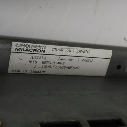 Cincinnati Milacron 6SC6101-4A-Z Simodrive 6-Axis AC/DC Converter 165V 3Ph 200V