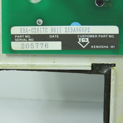 GE KBA-G2817C 259A966P2 Keyboard Assembly Circuit Board w/ Cherry MX Switches