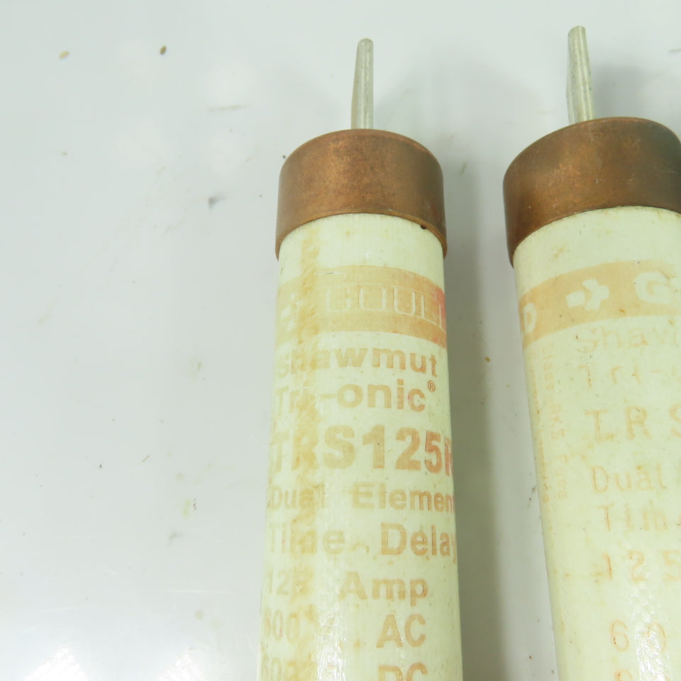 Gould Shawmut TRS125R Tri-onic Dual Element Time Delay Fuses 125A 600V