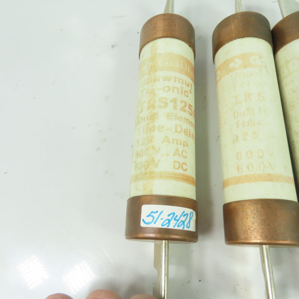 Gould Shawmut TRS125R Tri-onic Dual Element Time Delay Fuses 125A 600V