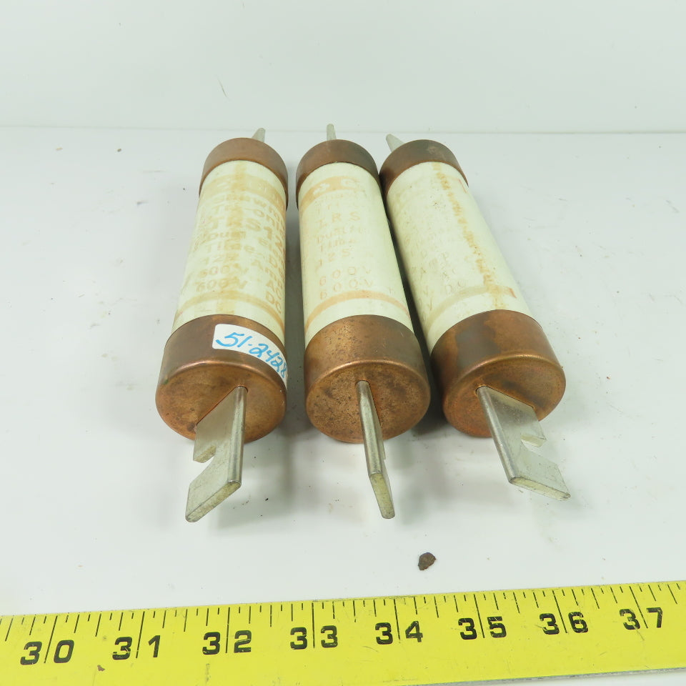 Gould Shawmut TRS125R Tri-onic Dual Element Time Delay Fuses 125A 600V