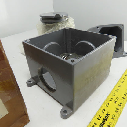Amerace B12076RR 7144 WR Pin and Sleeve Receptacle Assembly w/Back Box & Adapter