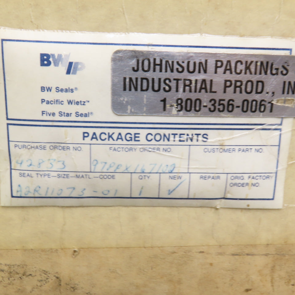 BW Seals 3R13493NU A2R11073-01 2-1/8" Mechanical Seal