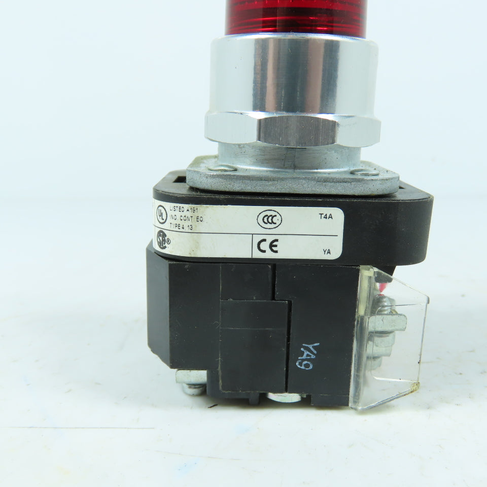 Allen-Bradley 800T-PTH16R 120V Momentary Contact Push Switch Illuminated Red