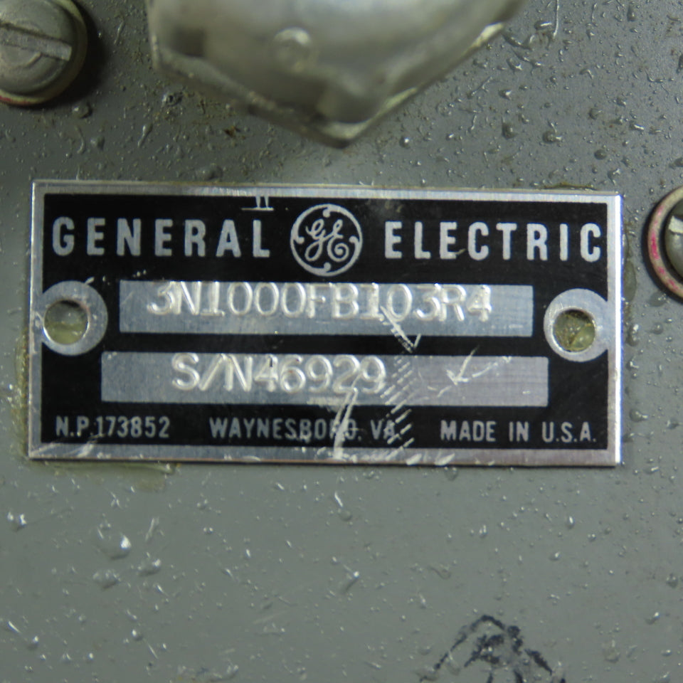 General Electric 3N1000FB103R4 DC Motor Tachometer Generator 3/8" Shaft