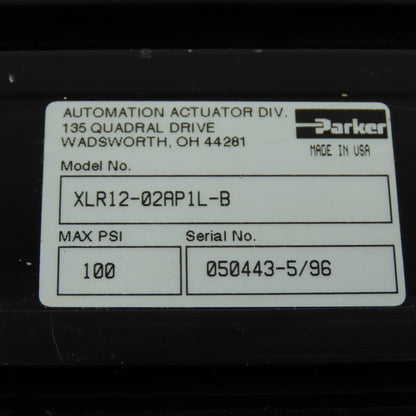 Parker XLR12-02AP1L-B Pneumatic Slide Guided Cylinder 1-1/2" Bore 2" Stroke