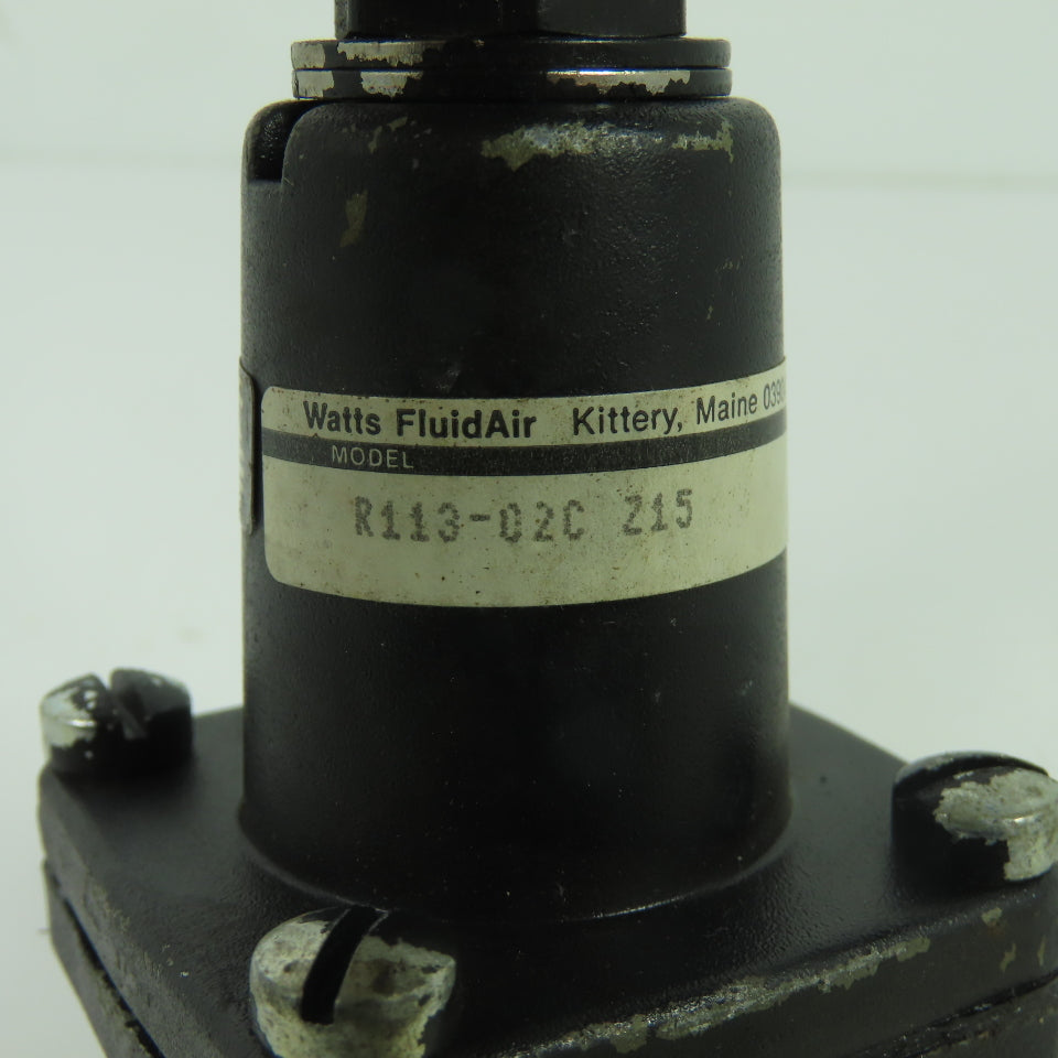 Watts FluidAir R113-02C Z15 Pneumatic Pressure Regulator 125PSI Max Supp. 300PSI