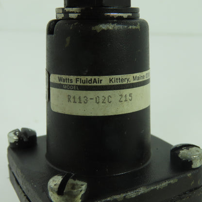 Watts FluidAir R113-02C Z15 Pneumatic Pressure Regulator 125PSI Max Supp. 300PSI