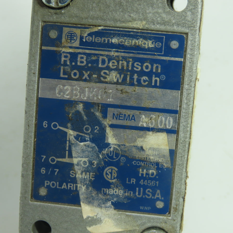 Telemecanique C2BJK01 R.B. Denison Lox-Switch Heavy Duty Limit Switch NEMA A600