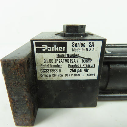 Parker 01.00 JF2ATVS19A /0.500 Pneumatic Air Cylinder 250PSI 1/2" Stroke 1" Bore