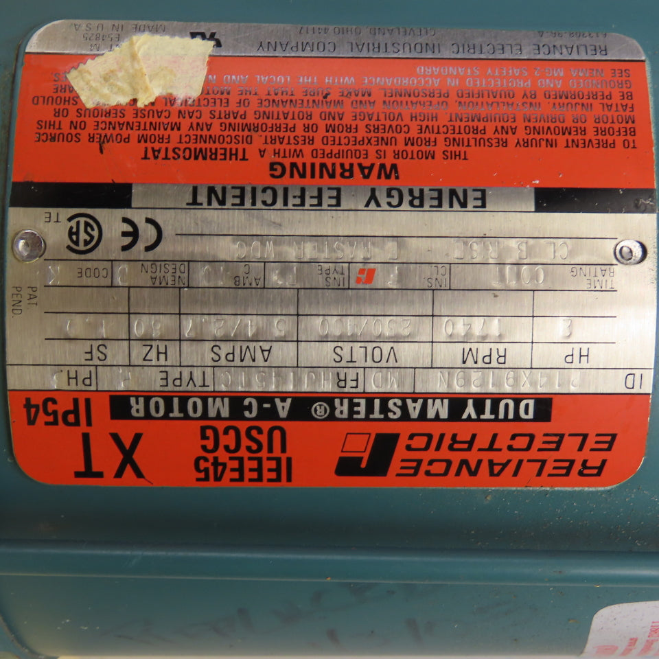 Reliance P14X9129N 2HP 11" Centrifugal Blower Fan 230/460V 3Ph 8" x 17" Port