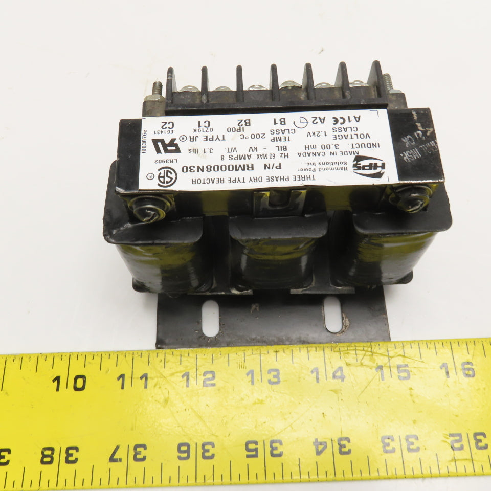Hammond Power RM0008N30 3.00mH 60Hz 8A Class 1.2kV Three Phase Reactor
