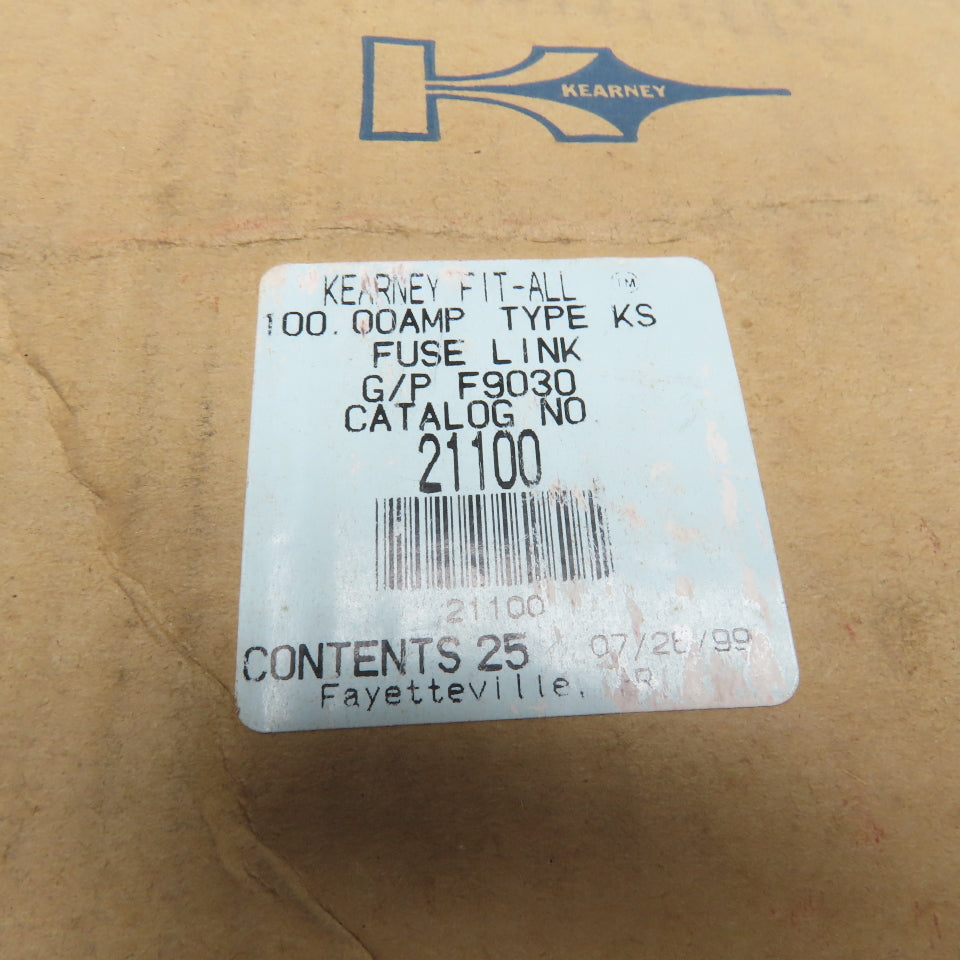 Kearney KS100 Cat 21100 KS100 Amp Fuse Link NIB Lot Of 25
