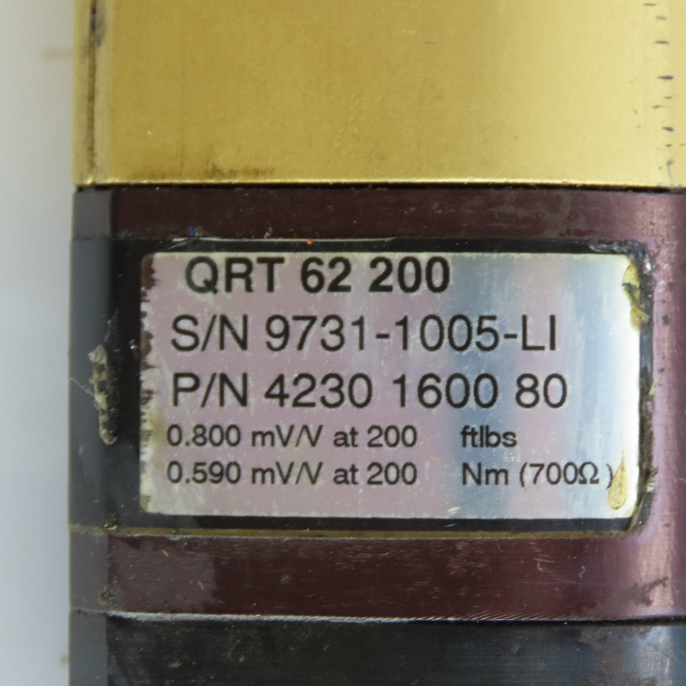 Atlas Copco 4230160080 QMR62-46-RT Electric Nutrunner 200Nm 5/8" Inline QRT62200