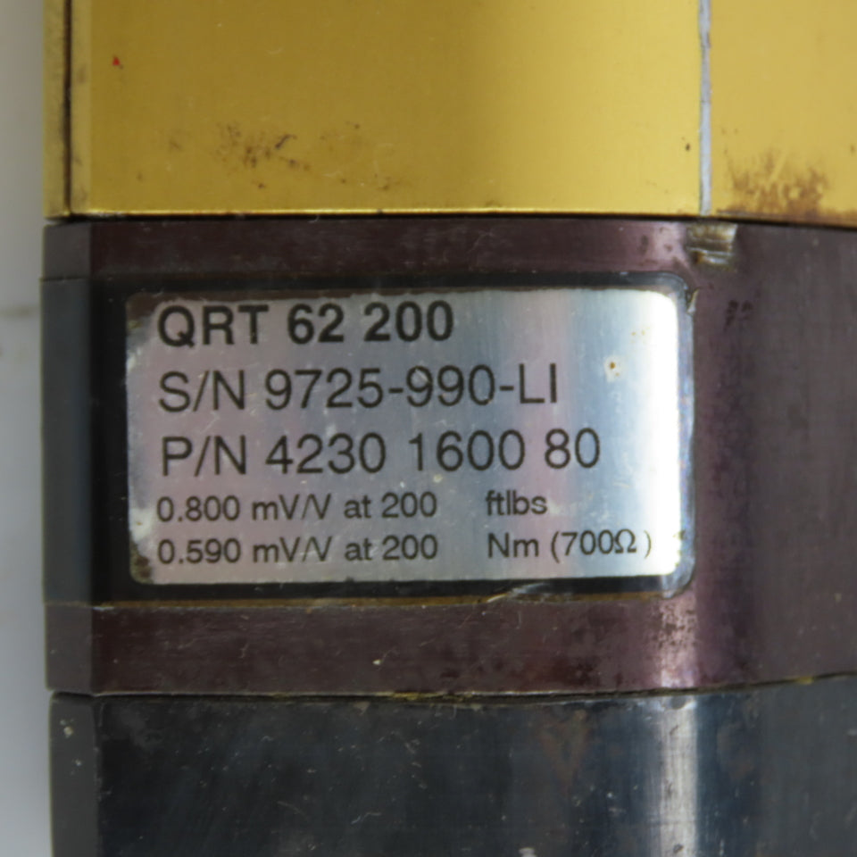 Atlas Copco 8432507010 QMR62-46-RT Nutrunner Spindle 200Nm 5/8" Inline QRT62200