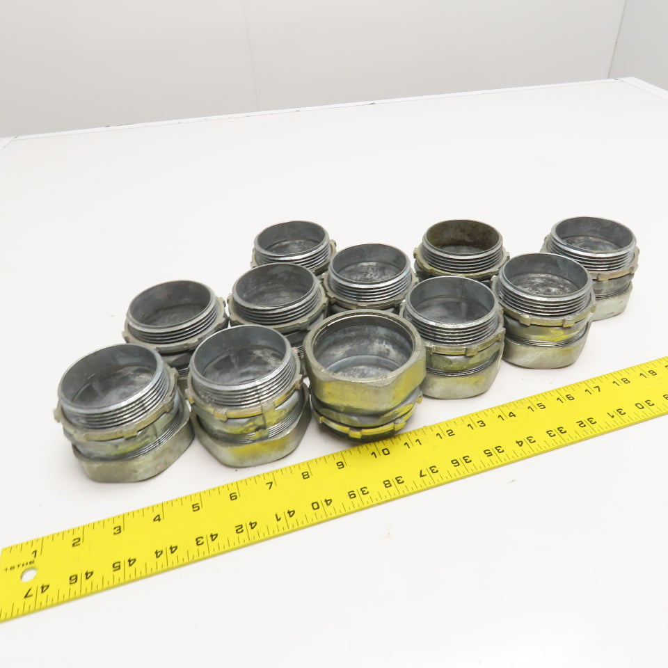 Halex 2-1/2" Rigid IMC EMT Conduit Compression Box Connector Lot Of 11