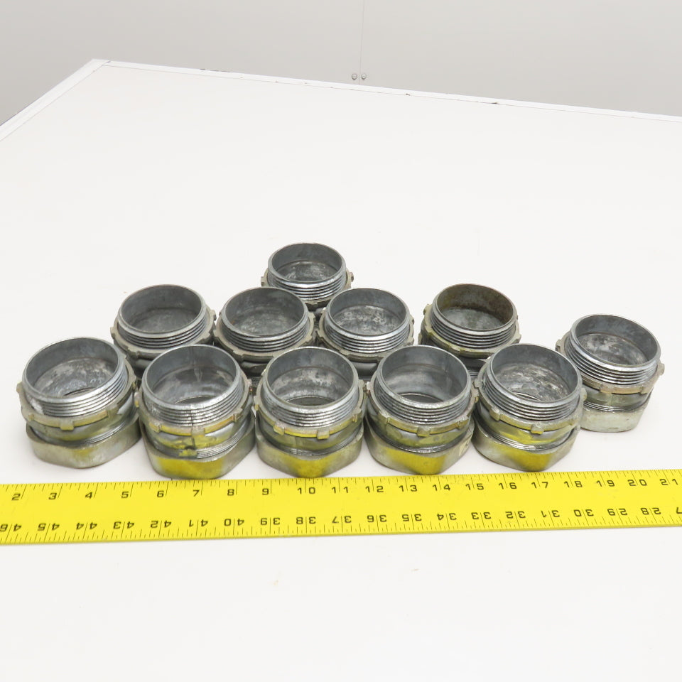 Halex 2-1/2" Rigid IMC EMT Conduit Compression Box Connector Lot Of 11