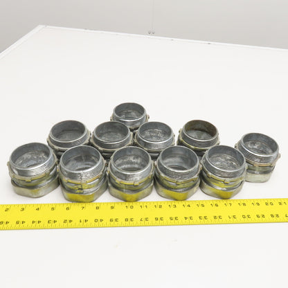Halex 2-1/2" Rigid IMC EMT Conduit Compression Box Connector Lot Of 11