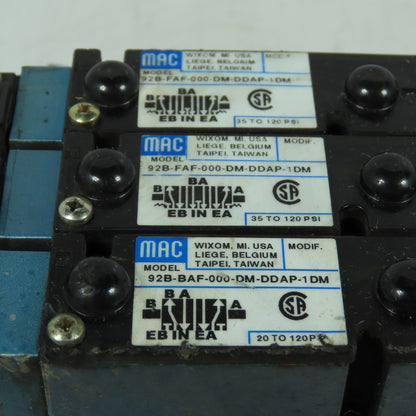 MAC 92B-FAF-000-DM-DDAP-1DM MAC 92B Series 3-Valve Pneumatic Manifold 24VDC
