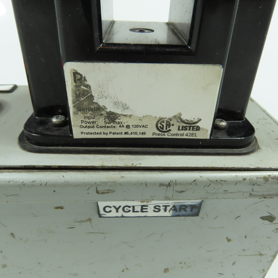 Pinnacle Press Control 42EL Cycle Start Station Optical Touch Button 24VDC