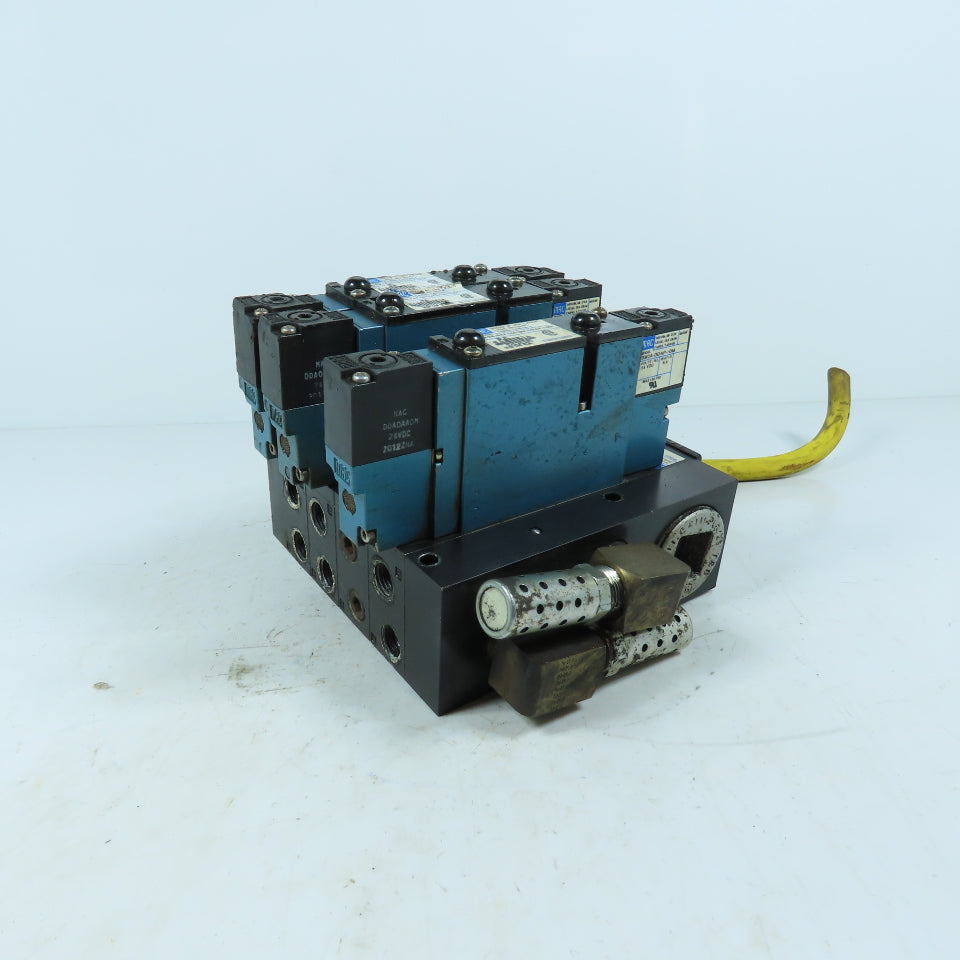 MAC 92B-FAF-000-DM-DDAP-1DM 3-Station Pneumatic Valve Manifold & Base 24VDC