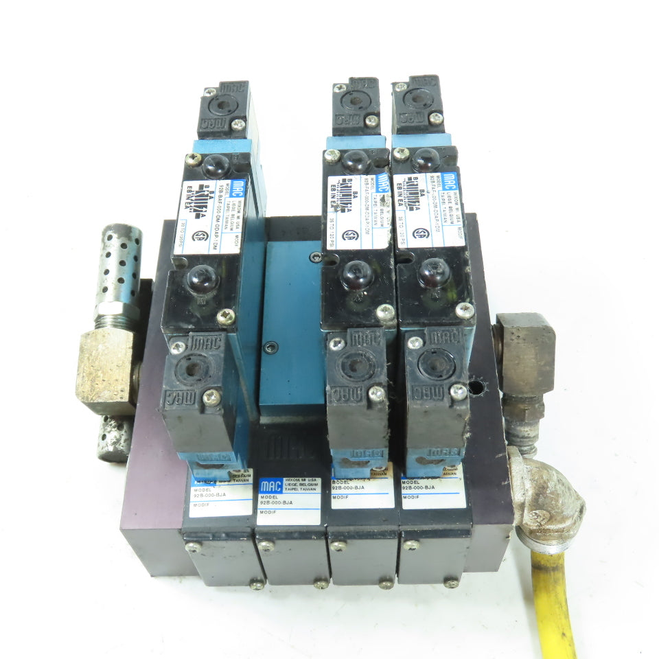 MAC 92B-FAF-000-DM-DDAP-1DM 3-Station Pneumatic Valve Manifold & Base 24VDC