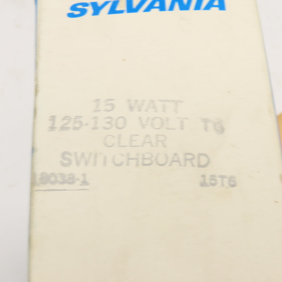 Sylvania 15W T6 Clear 125-130V Tubular Light Bulb Lot Of 10