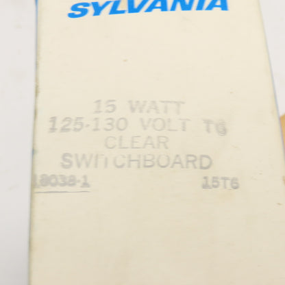 Sylvania 15W T6 Clear 125-130V Tubular Light Bulb Lot Of 10