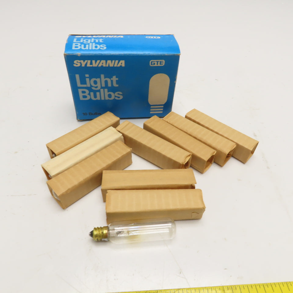 Sylvania 15W T6 Clear 125-130V Tubular Light Bulb Lot Of 10