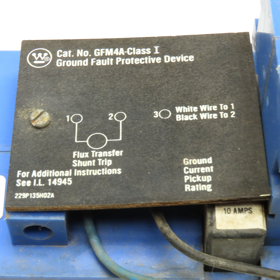 Westinghouse GFM4A-Class I Ground Fault Protective Device 600V
