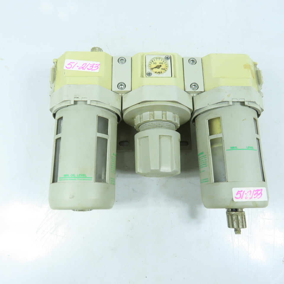 CKD F4000-15N-W Set Filter Regulator Lubricator FRL Combo 1/2