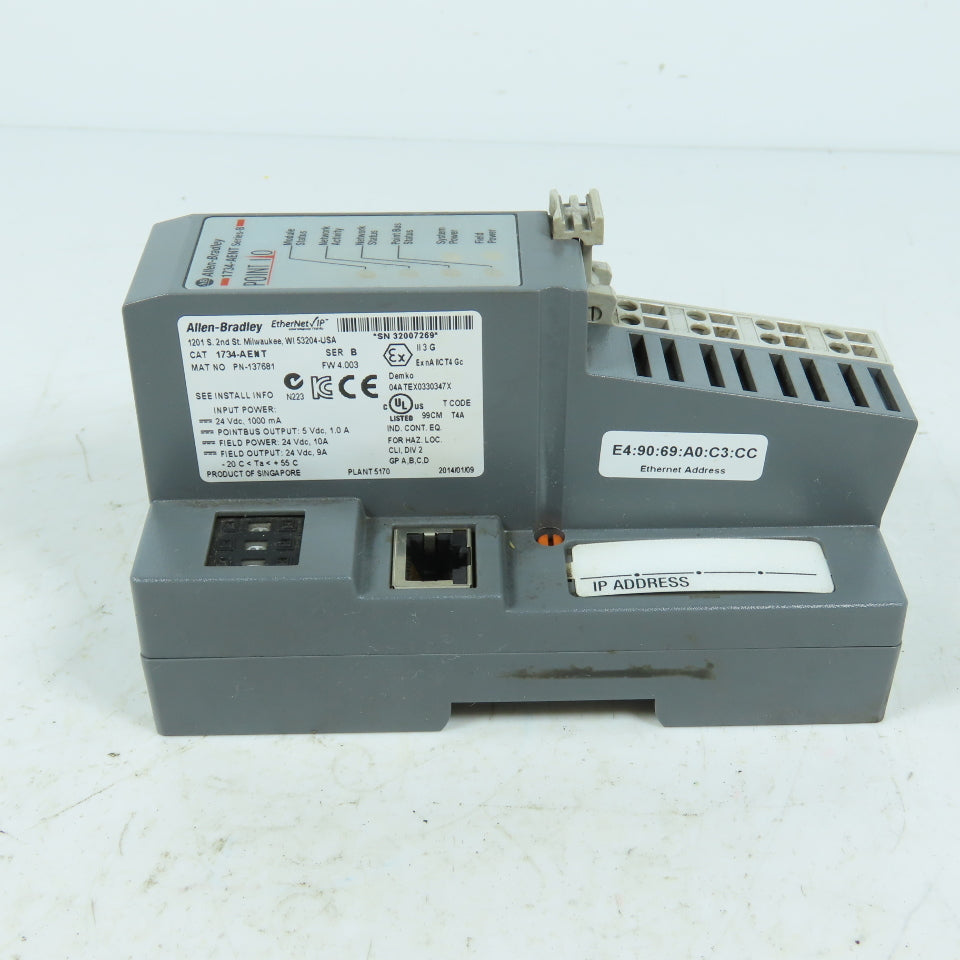 Allen-Bradley 1734-AENT Ethernet/IP Adapter 24VDC Series B