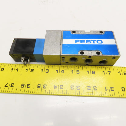 Festo MVH-5-1/4 114899 5/2 Position Pneumatic Solenoid Valve 20.4-26.4VDC Coil
