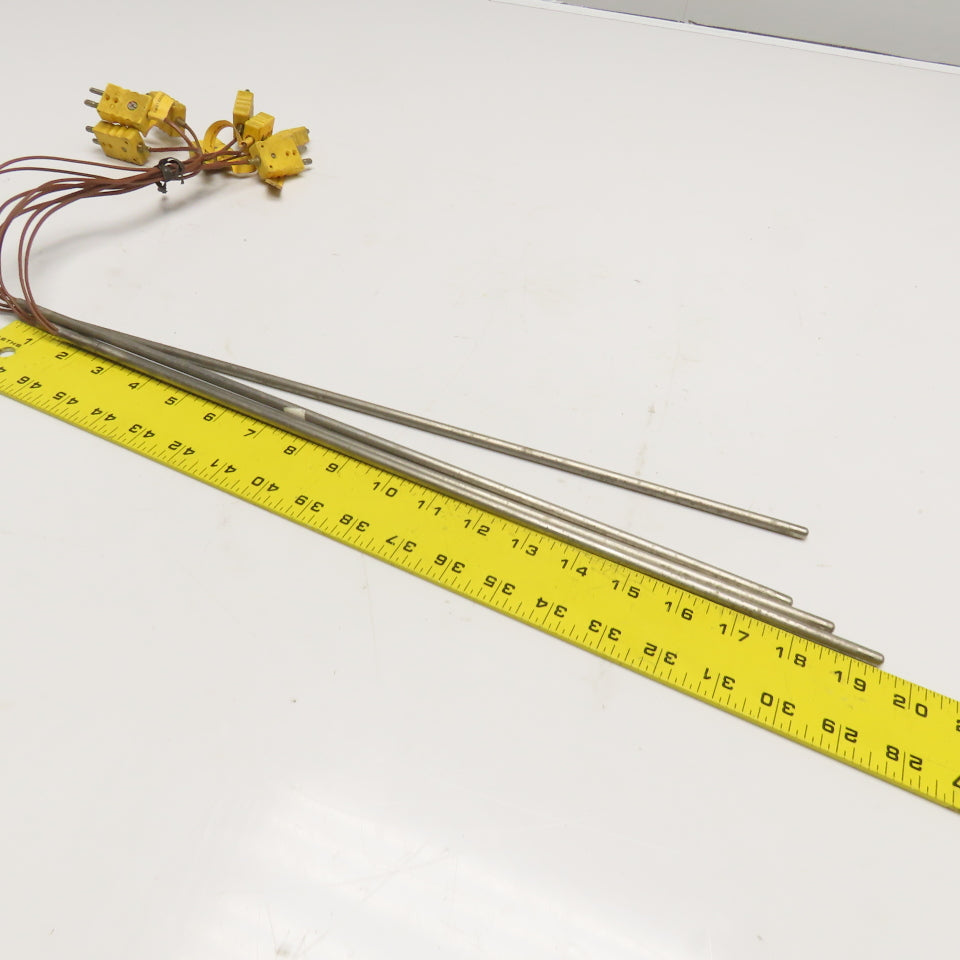KK43G-018-00-18-T1012-4 Type K Thermocouple Probe 1/4" x 18" Lot Of 4