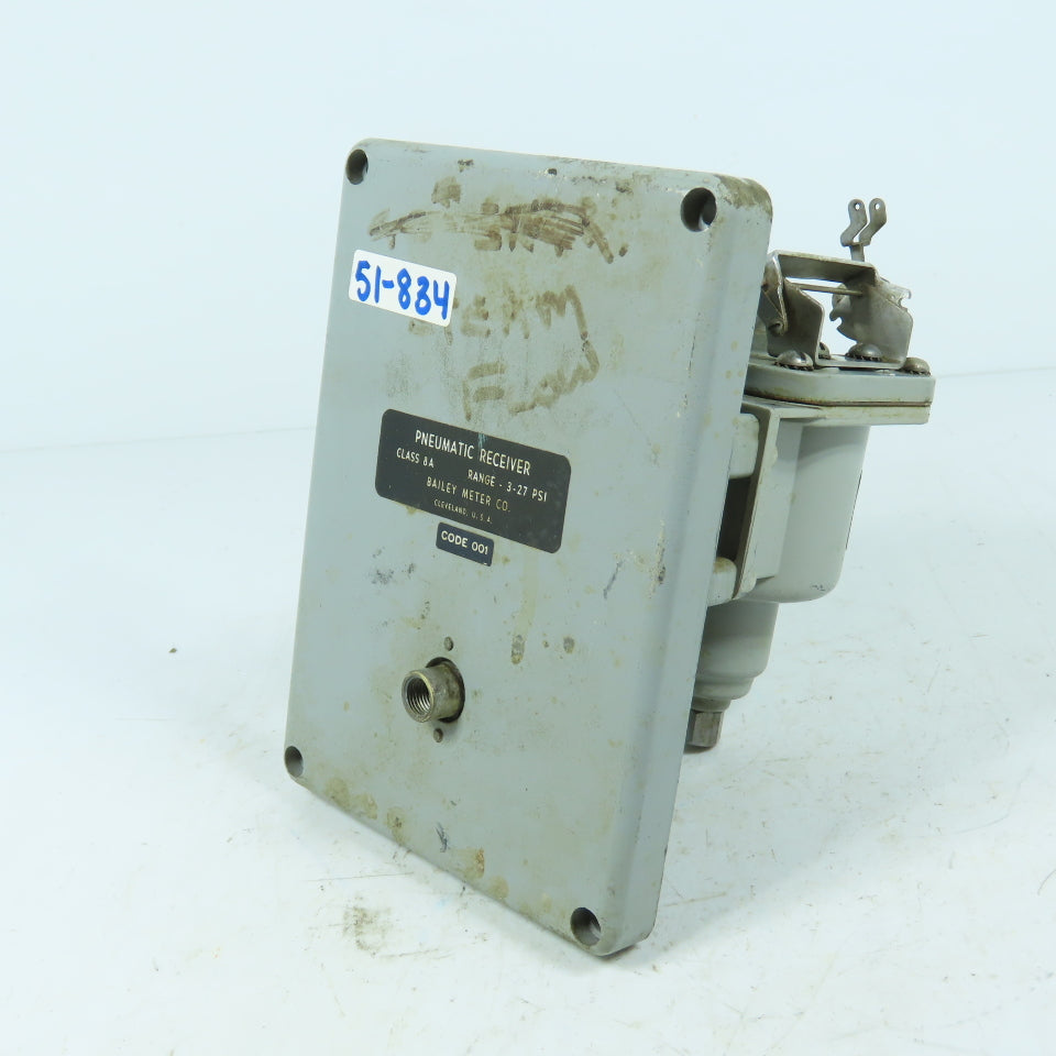 Bailey Meter Co. Class 8A Pneumatic Receiver 3-27 PSI Range Code 001