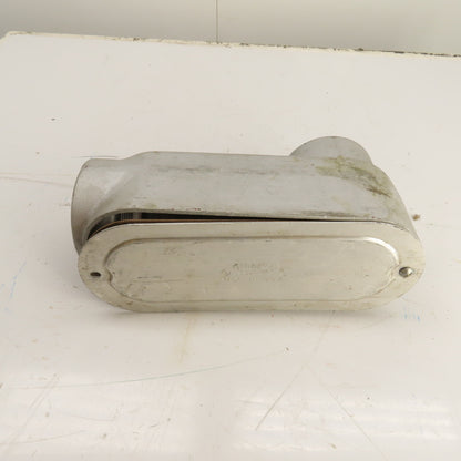 Arlington 3-1/2" Aluminum LB Conduit Body Threaded Rigid with Cover