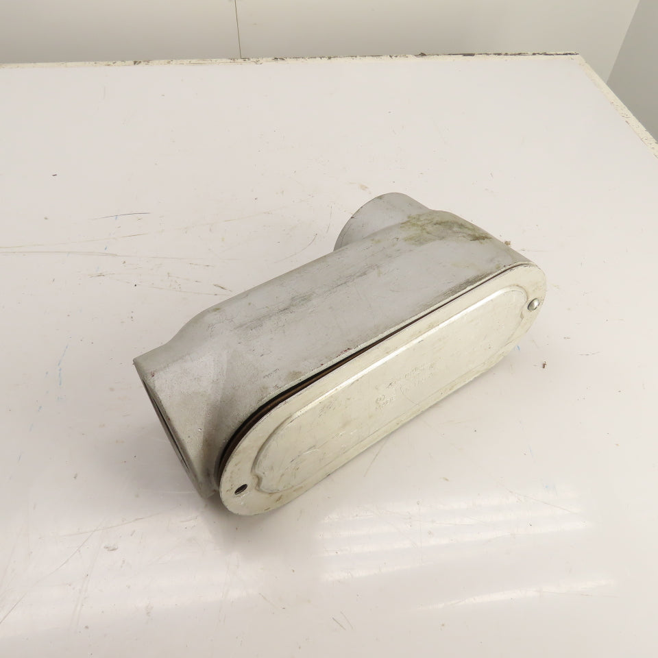 Arlington 3-1/2" Aluminum LB Conduit Body Threaded Rigid with Cover