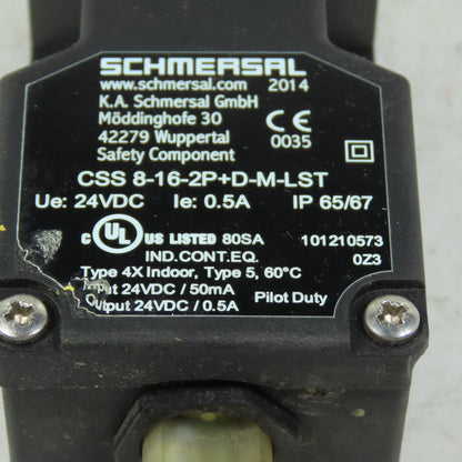 Schmersal CSS 8-16-2P+D-M-LST Electronic Safety Sensor 24VDC 0.5A