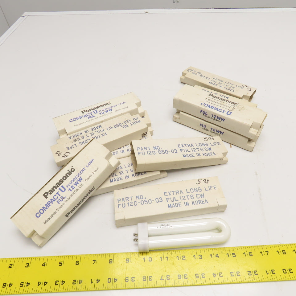 Panasonic FUL12WW FUL12T6 Compact Fluorescent U Lamp Lot Of 12