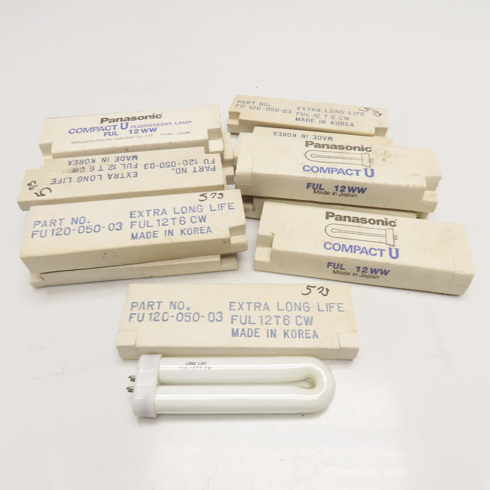 Panasonic FUL12WW FUL12T6 Compact Fluorescent U Lamp Lot Of 12