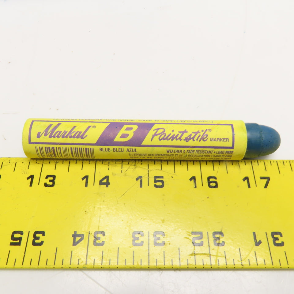 Markal Blue Paint Stik Marker Long Lasting Weather Proof Box Of 12