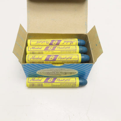 Markal Blue Paint Stik Marker Long Lasting Weather Proof Box Of 12