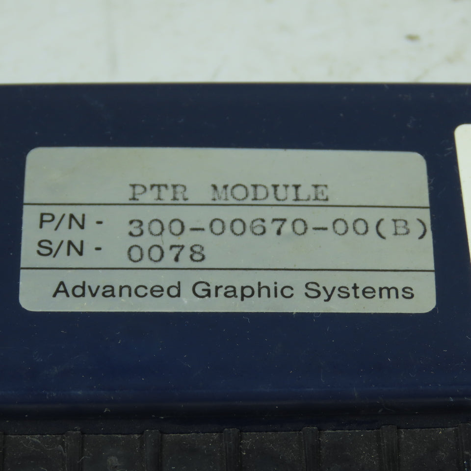 Advanced Graphic Systems 300-00670-00(B) PTR Module Interface Control Unit