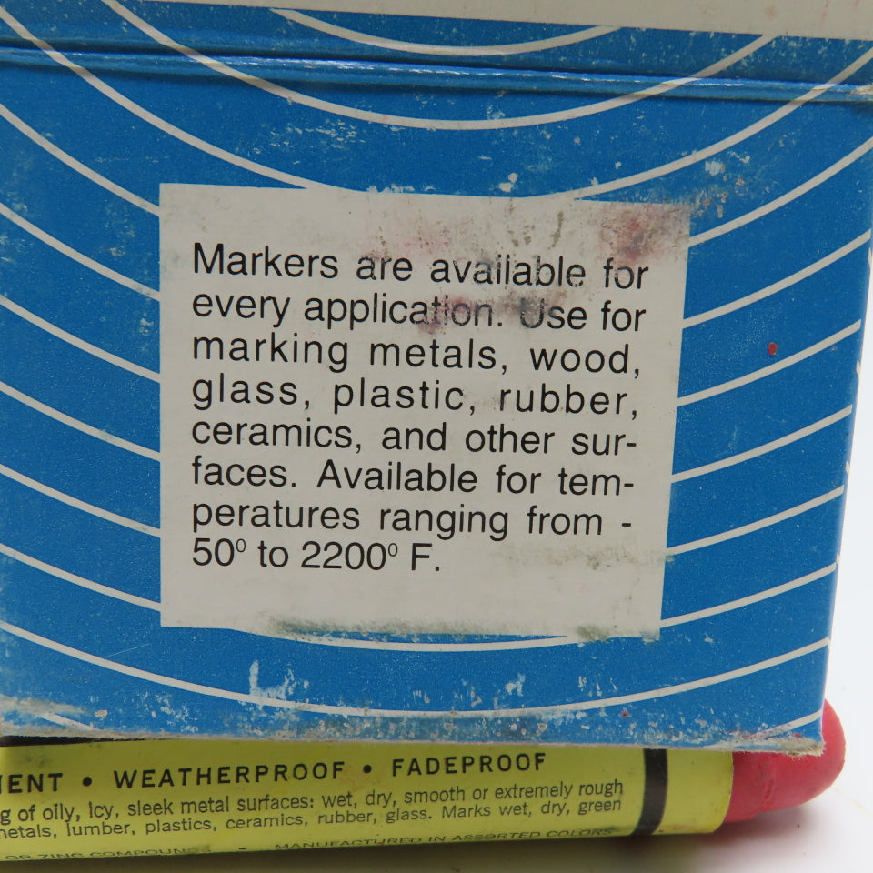 Markal Red Paint Stik Marker Long Lasting Weather Proof Lot Of 12