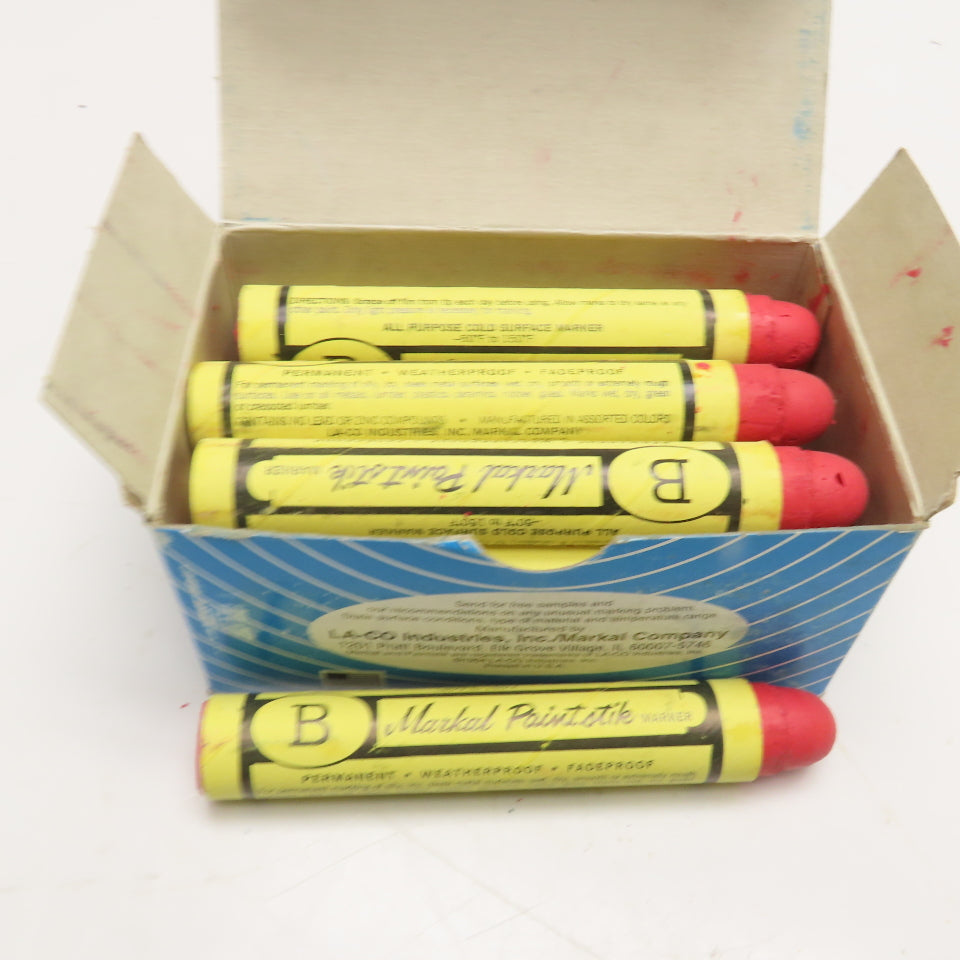 Markal Red Paint Stik Marker Long Lasting Weather Proof Lot Of 12