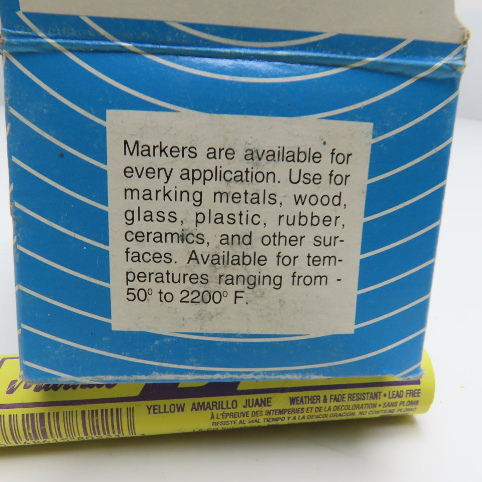 Markal Yellow Paint Stik Marker Long Lasting Weather Proof Lot Of 12
